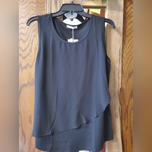 Amazon Black Sleeveless Layered Top
